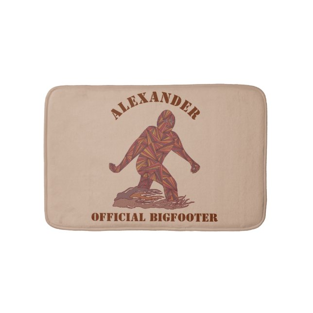 Ein gehender Sasquatch lustiger Badezimmer-Dekor Badematte (Vorderseite)