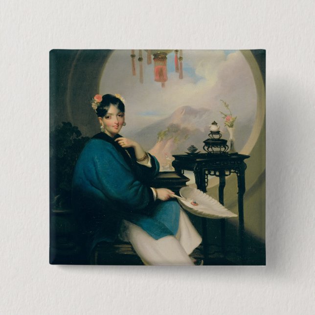 Ein Geisha-Mädchen Button (Vorderseite)