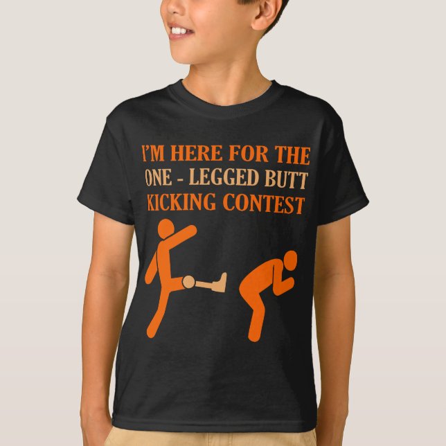 Ein gelähmter Wettkampf Funny Amputee Prothetische T-Shirt (Vorderseite)