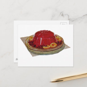Ein Gelatine- und Fruchtdessert aus dem Jahr 1930 Postkarte
