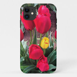 Ein Gelb mit roten Tulissen Case-Mate iPhone Hülle
