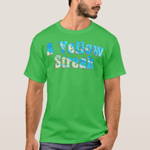 Ein gelber Streifen T-Shirt