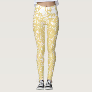 Ein gelber Teppich mit einem sich wiederholenden M Leggings