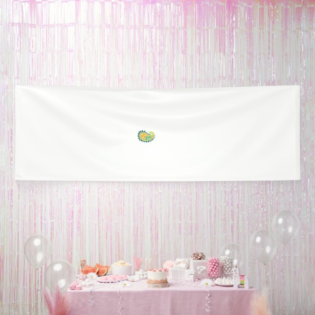 ein gelber und grüner Pisley mit Blätter und Blume Banner (Party)