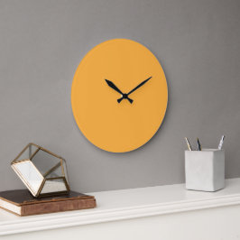 Ein gelbes Quadrat mit einem sauberen weißen Rand, Große Wanduhr