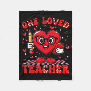 Ein geliebter Lehrer Herz Süße Valentinstag Mädche Fleecedecke