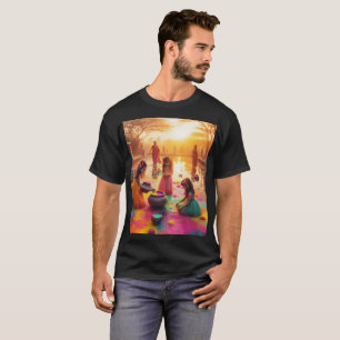 ein Gemälde einer Gruppe von Mädchen, die im Wasse T-Shirt