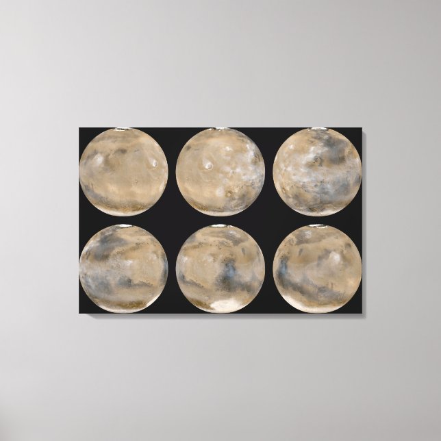 Ein gemäßigter Nordsommer/Südwinter auf den Mars Leinwanddruck (Vorderseite)