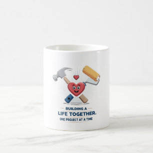 Ein gemeinsames Leben aufbauen   Süßes DIY-Paar Zu Kaffeetasse