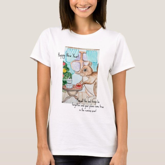 Ein gemütlicher zeichn eines niedlichen Eichhörnch T-Shirt (Vorderseite)