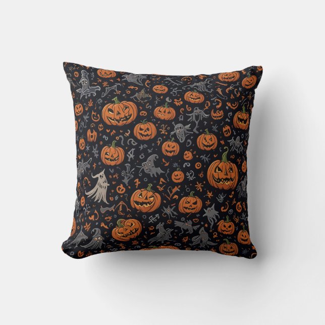 Ein gemütliches Halloween-Kissen Kissen (Vorderseite)