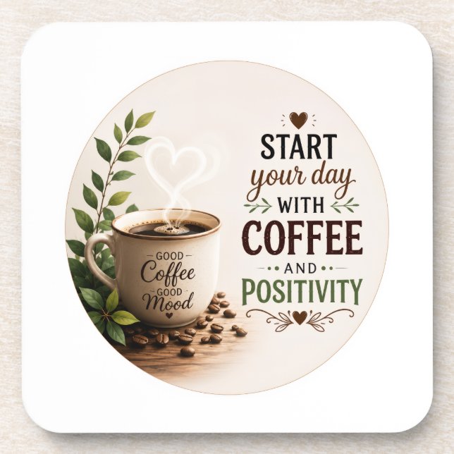 Ein gemütliches, kaffeeorientiertes  getränkeuntersetzer (Vorderseite)
