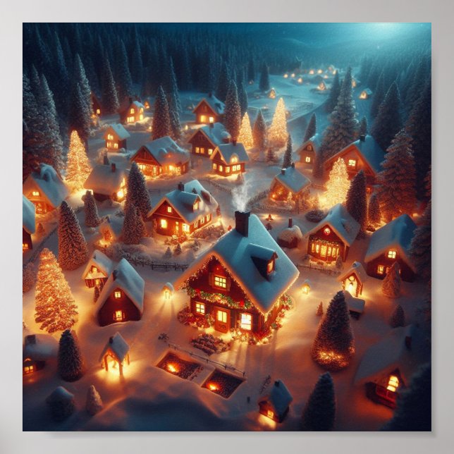 Ein gemütliches Weihnachtsdorf Poster (Vorne)