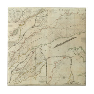 Ein genaues Diagramm des Flusses St Lawrence Fliese