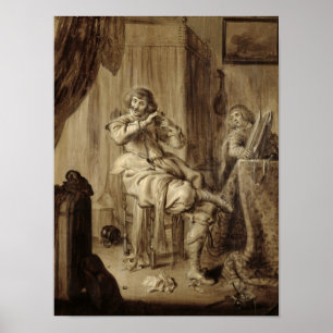 Ein Gentleman auf seiner Toilette, 1660 Poster