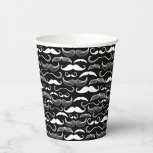 Ein Gentlemen's Club. Mustache-Muster Pappbecher