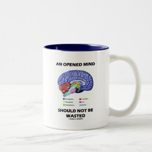 Ein geöffneter Verstand sollte nicht vergeudet Zweifarbige Tasse