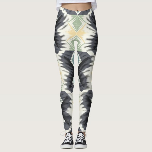 ein geometrisches Muster Leggings (Vorderseite)