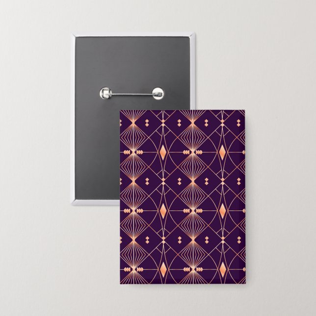 Ein geometrisches Muster mit Diamantformen Button (Vorderseite/Rückseite)