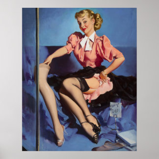 Ein gepflegtes Display Frauen-Pinup Poster
