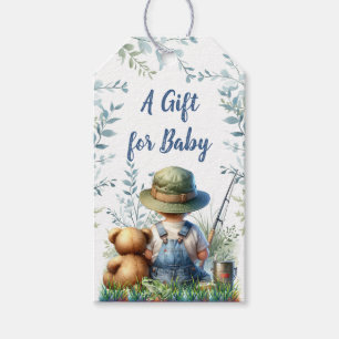Ein Geschenk für Baby Baby und Teddy Bear Geschenkanhänger