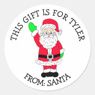 Ein Geschenk für bis und vom Weihnachtsgeschenk-T Runder Aufkleber