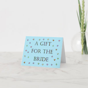Ein Geschenk für die Bride Falling Confetti Karte