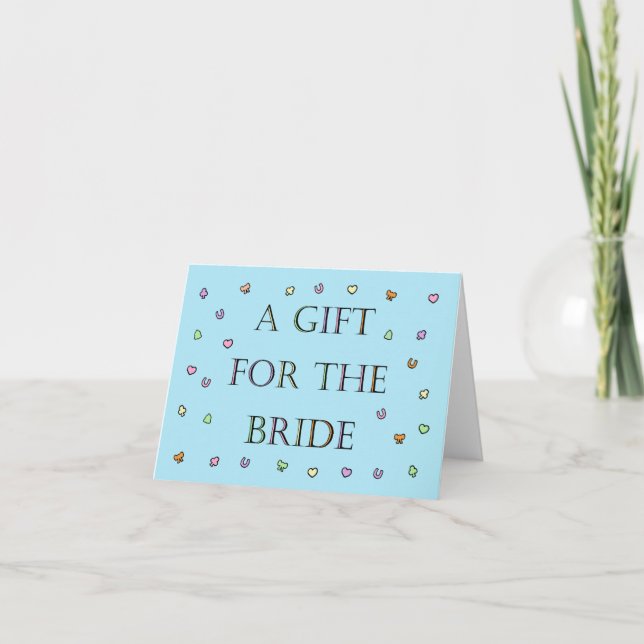 Ein Geschenk für die Bride Falling Confetti Karte (Vorderseite)