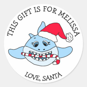 Ein Geschenk für Personalisierte Gift-Tags Runder Aufkleber