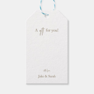 Ein Geschenk für Sie Gold Text Gefallen Geschenkanhänger
