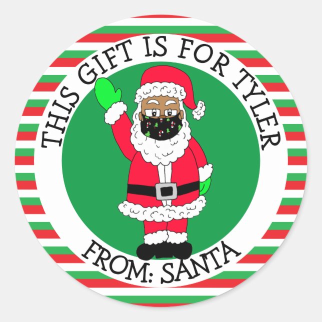 Ein Geschenk für und von der ethnischen Weihnachts Runder Aufkleber (Vorderseite)