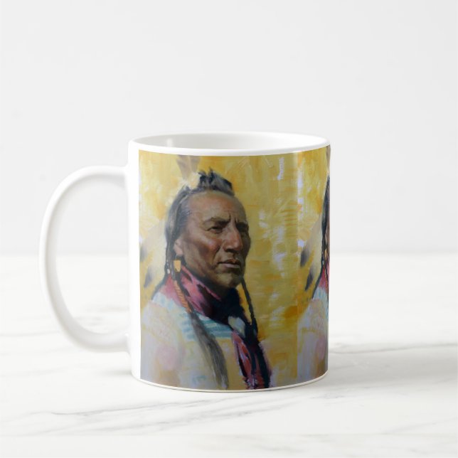 Ein Geschenk hinter Kaffee-Tasse Kaffeetasse (Links)