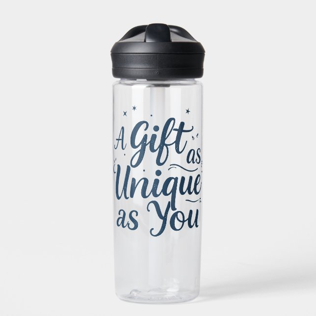 Ein Geschenk so einzigartig wie du Trinkflasche (Vorderseite)