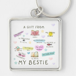 Ein Geschenk von meinen Bestie Schlüsselanhänger