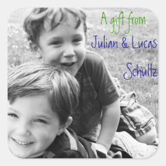 EIN GESCHENK VON MIR! Aufkleber für kundenspezifis