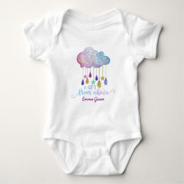 Ein Geschenk von oben Rainbow Cloud & Gold Baby Gi Strampler