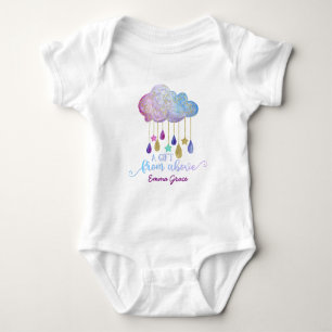 Ein Geschenk von oben Rainbow Cloud & Gold Baby Gi Strampler