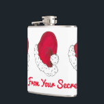 Ein Geschenk von Secret Santa Claus Red Christmas  Flachmann<br><div class="desc">Das Design zeigt eine originale Marker-Abbildung eines roten Hutes des Weihnachtsmanns. Perfekt als Geheimtipp oder Weihnachts-Gastgeschenk! Sehen Sie nicht,  wonach Sie suchen? Brauchen Sie Hilfe bei der Anpassung? Klicken Sie auf "Kontakt mit diesem Designer",  um etwas für Sie erstellt zu haben!</div>