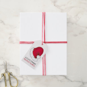 Ein Geschenk von Secret Santa Claus Red Christmas  Geschenkanhänger