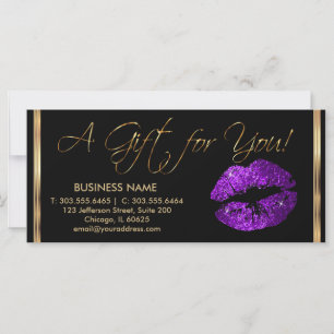 *Ein Geschenkgutschein Lila Lipstick Business 2