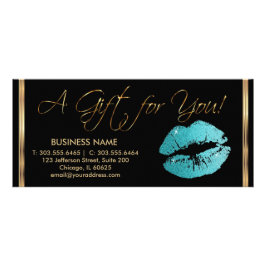 Ein Geschenkzertifikat Hübscher Aquamariner Lipsti Werbekarte