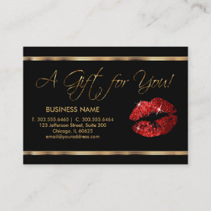 Ein Geschenkzertifikat Red Lipstick Rabattkarte