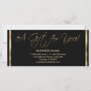*Ein Geschenkzertifikat - Schwarz und Gold