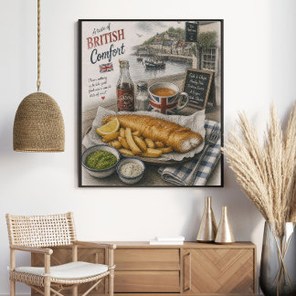 Ein Geschmack britischen Komforts | Traditioneller Poster