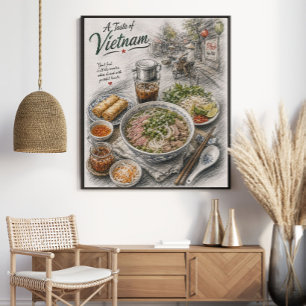 Ein Geschmack Vietnams Vietnamesische Pho und St Poster