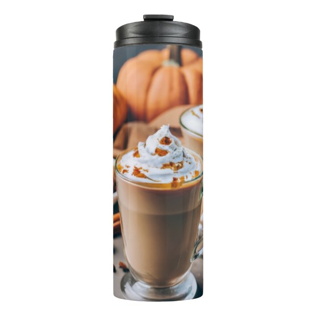 Ein Geschmack von Autumn Pumpkin Gewürz Latte Deli Thermosbecher (Vorderseite)