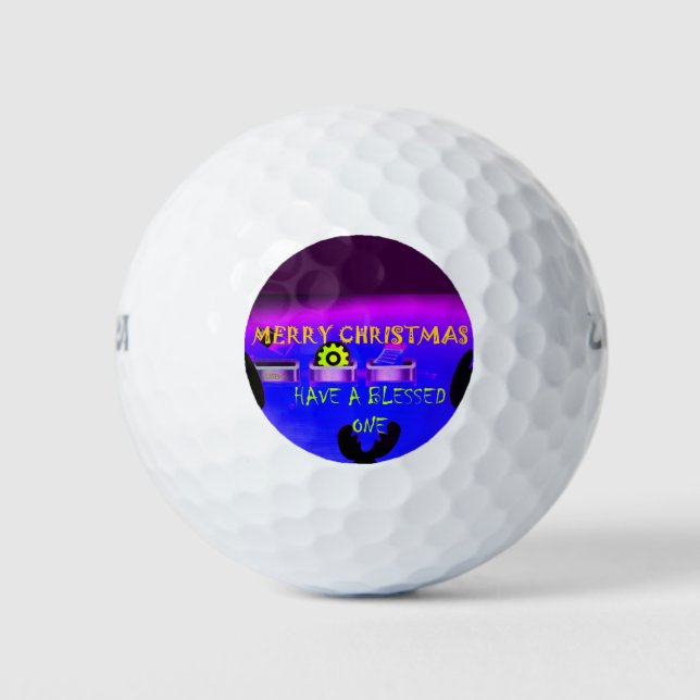 Ein gesegnetes Weihnachten - ein festes digitales Golfball (Vorderseite)