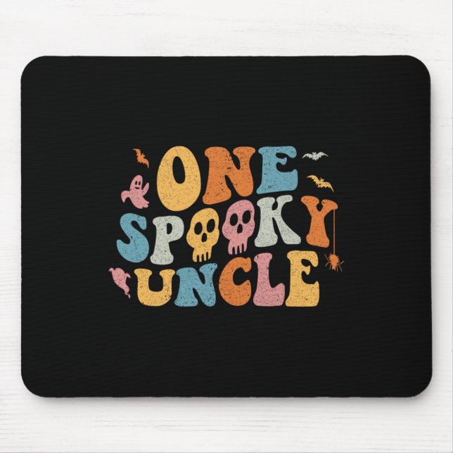Ein gespitztes Onkel Groovy Halloween-Kostüm Mousepad (Vorne)