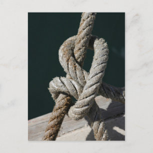 Ein getierter Knoten auf einem Jetty   Portugal Postkarte