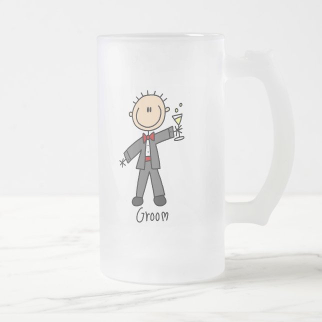 Ein Getränk für die Bräutigam-Tasse Mattglas Bierglas (Rechts)